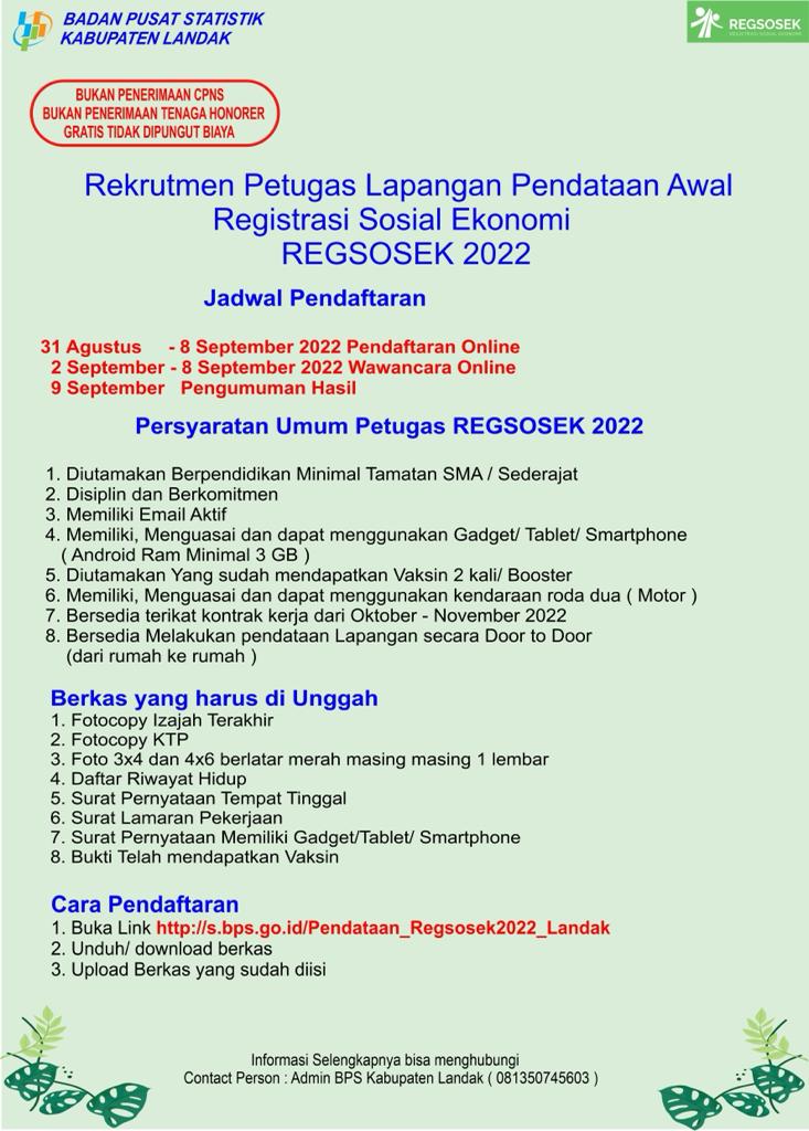 Artikel Berita Registrasi Sosial Ekonomi Tahun 2022